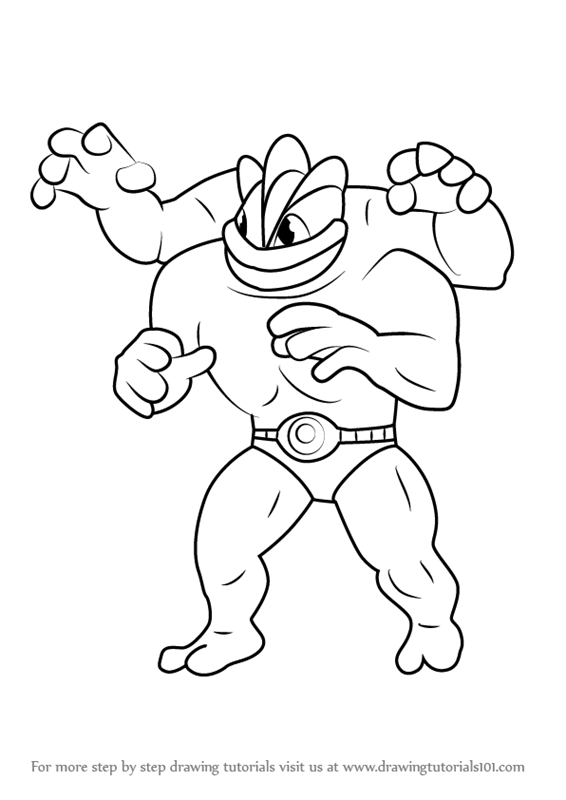 How to draw machamp from pokemon go