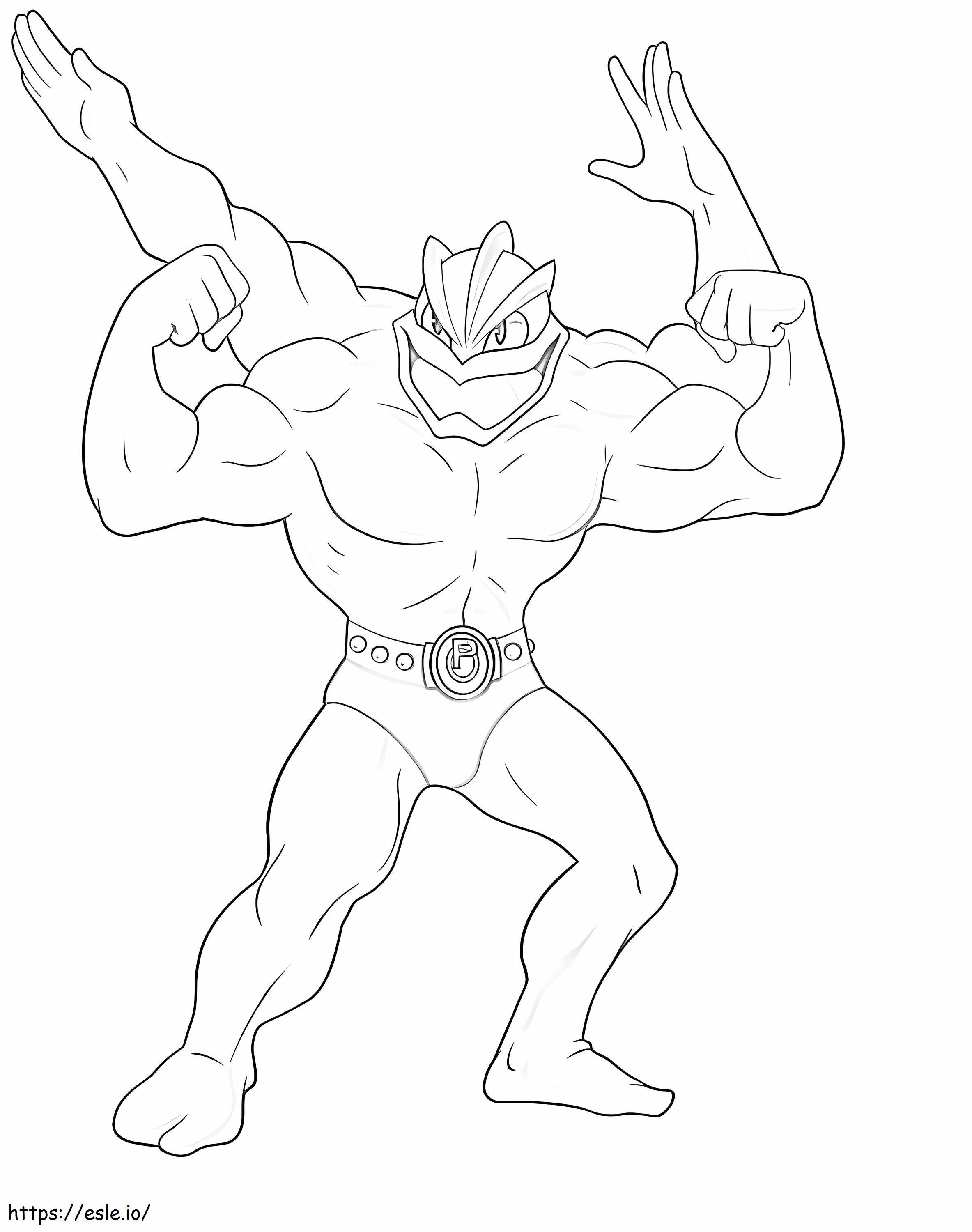 Amazing machamp coloring page