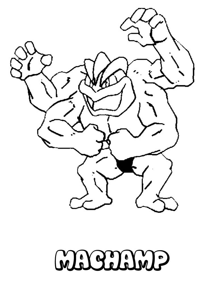 Machamp coloring pages