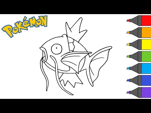 Pokemon magikarp how to draw pokemon coloring book artsy kids