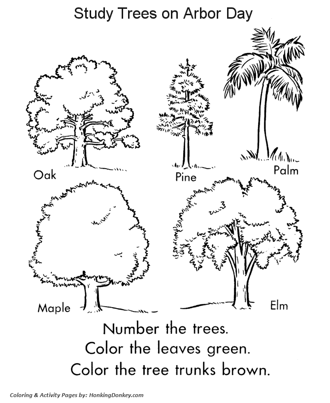 Arbor day coloring pages