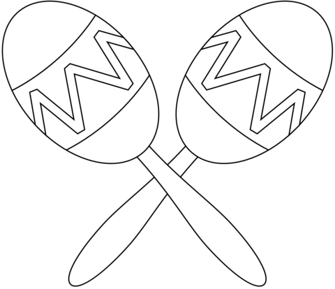 Maracas coloring page free printable coloring pages