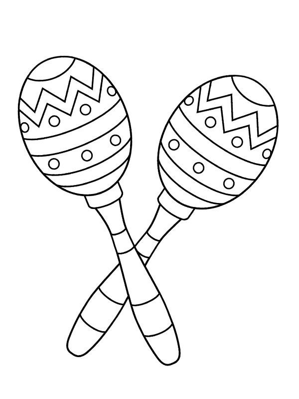 Maracas coloring page