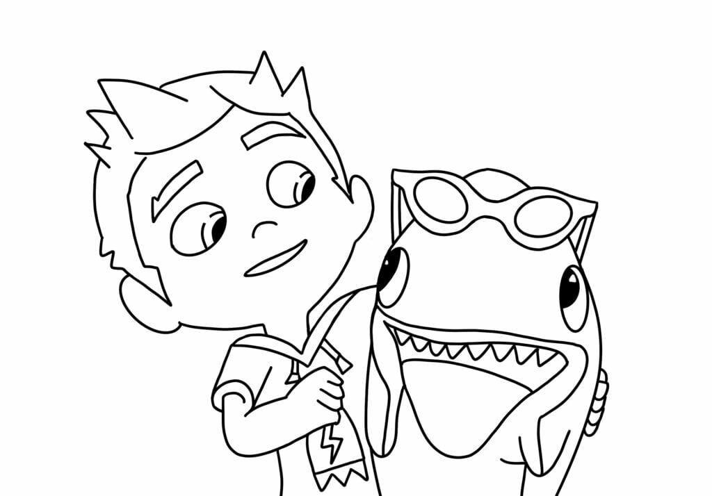 Coloring sharkdog netflix