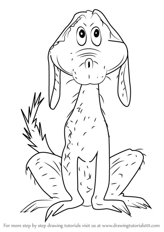 How to draw the grinchs dog max grinch step by step