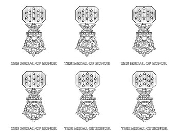 Medal of honor coloring picture by stevens social studies tpt