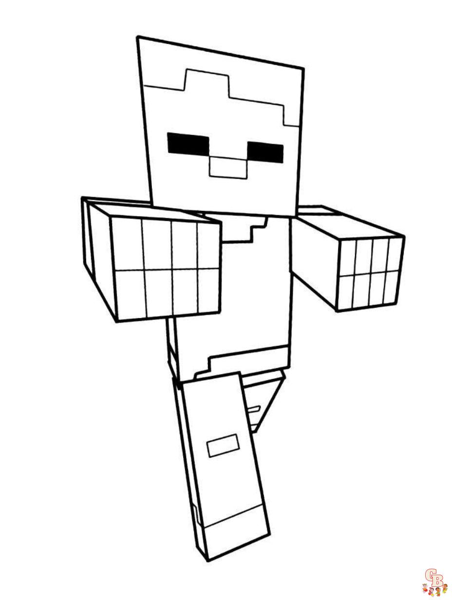 Minecraft coloring pages free printable for kids and adults