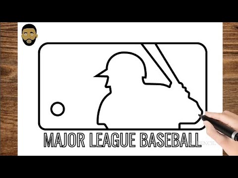 How to draw ajor league baseball logo draw lb logo