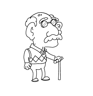 Coloring fun old man old man cartoon old man face bible coloring pages