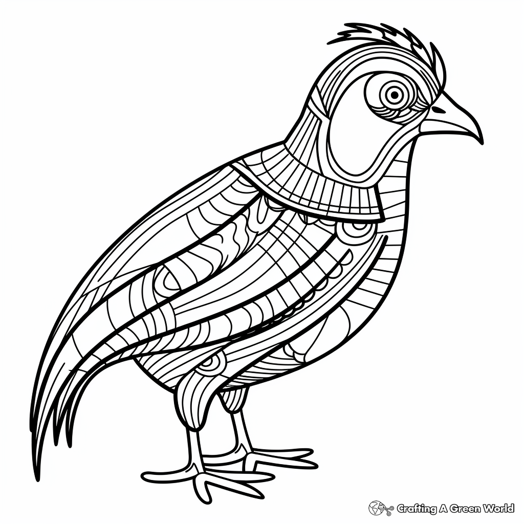 Pheasant coloring pages