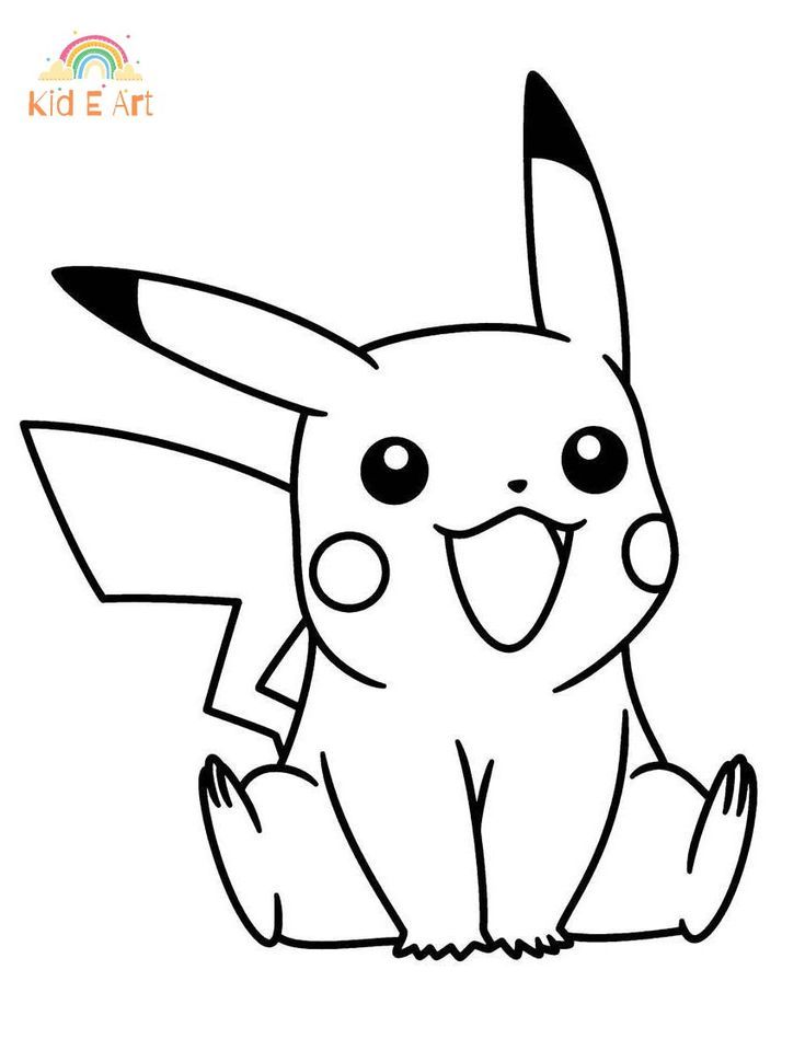 Pikachu drawing coloring kideart pãginas para colorear de pokemon pãginas para colorear lindas colorear pokemon