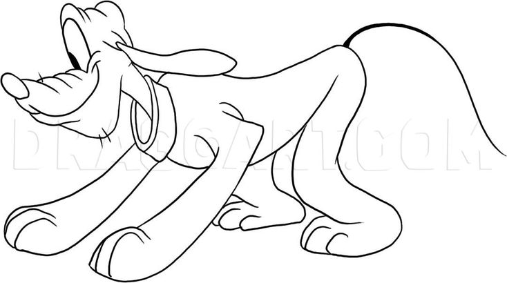 How to draw pluto step by step drawing guide by dawn dragoart mickey mouse coloring pages cartoon drawings of animals drawings
