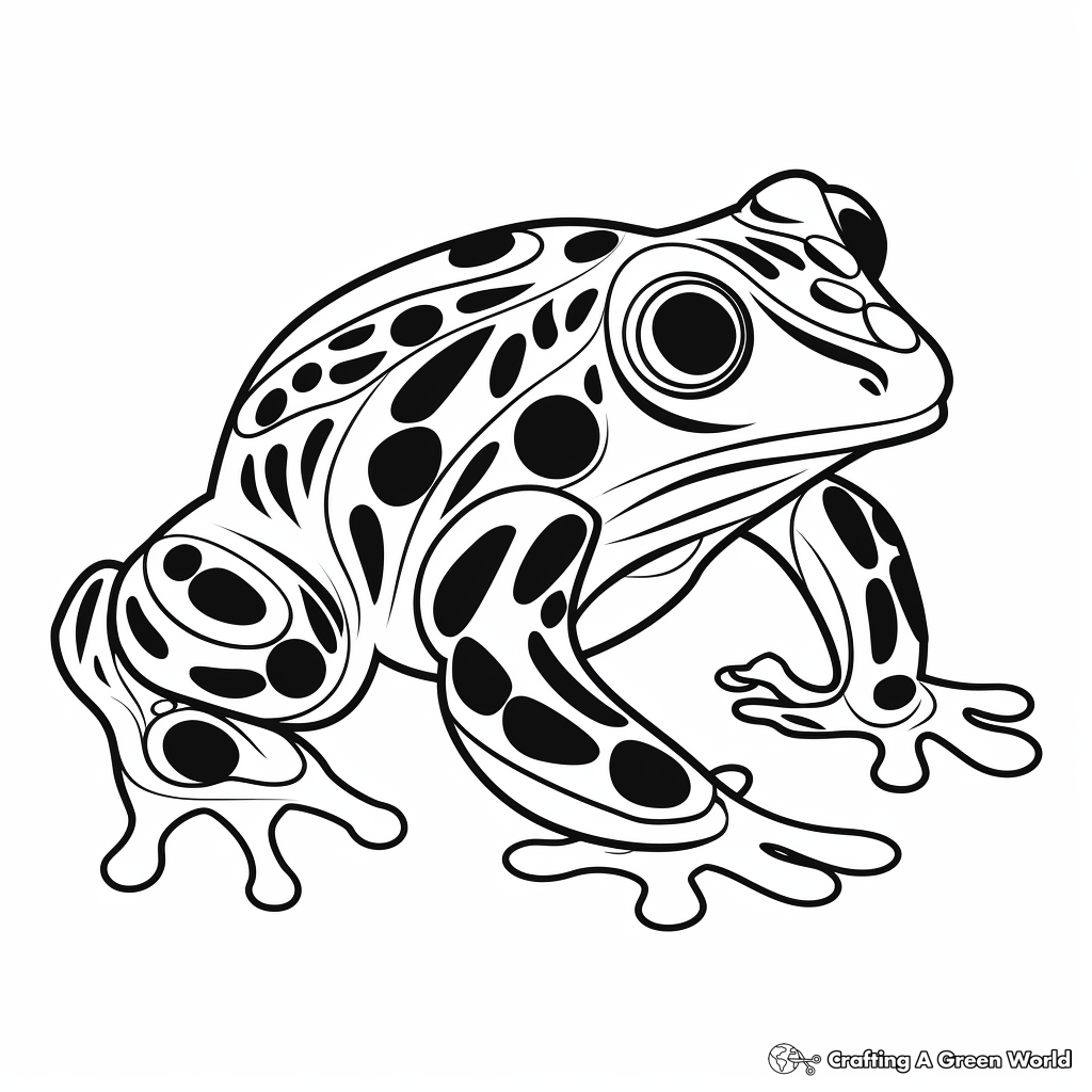 Poison dart frog coloring pages
