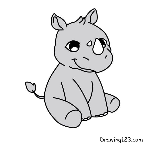 Rhinoceros drawing tutorial