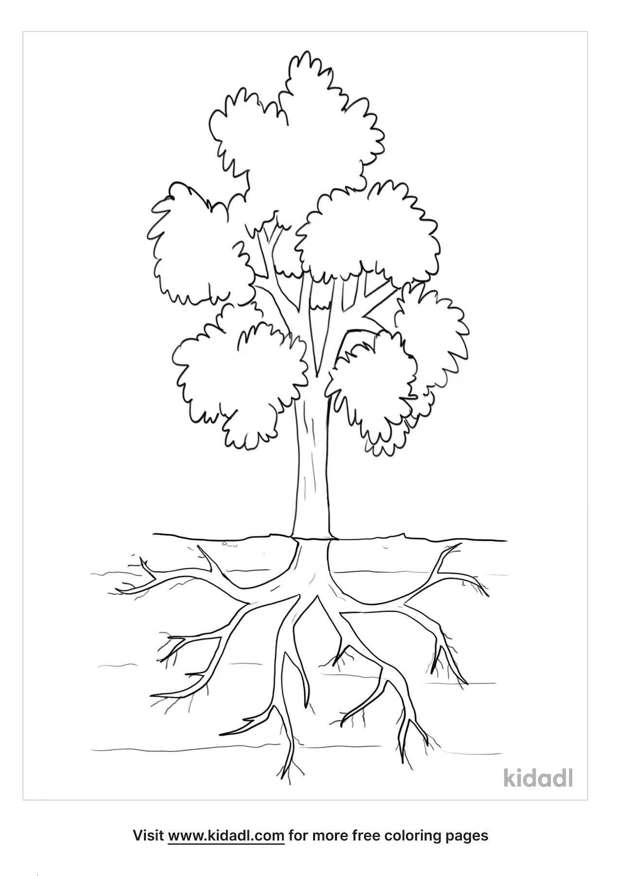 Free tree roots coloring page coloring page printables