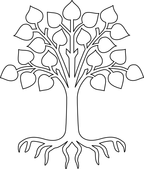 Tree with rootswhite clip art at clker