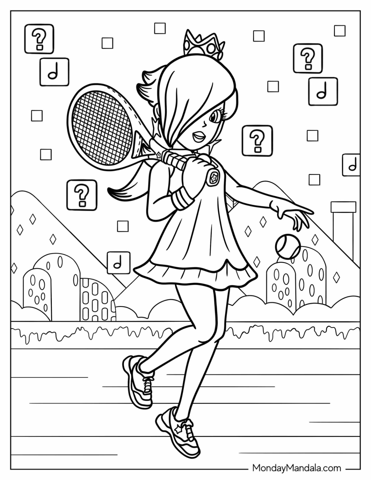 Rosalina coloring pages free pdf printables