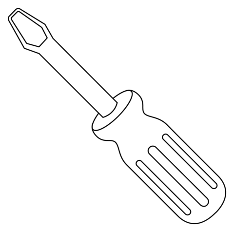Screwdriver emoji coloring page free printable coloring pages