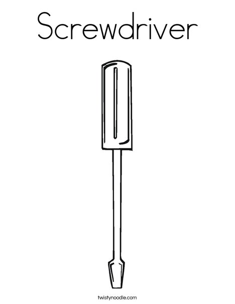 Screwdriver coloring page