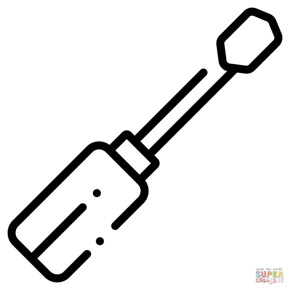 Screwdriver coloring page free printable coloring pages