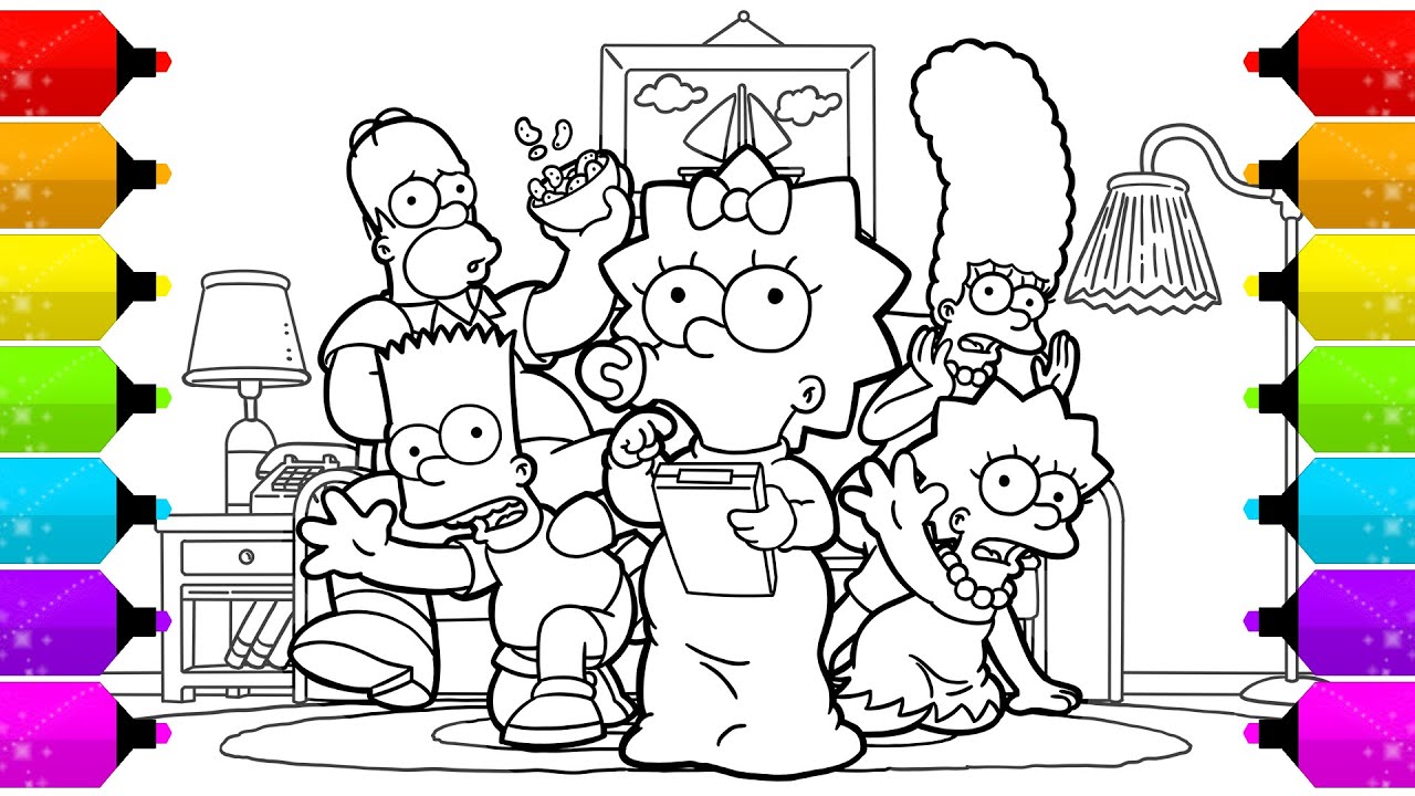 Drawing the simpson family coloring pages
