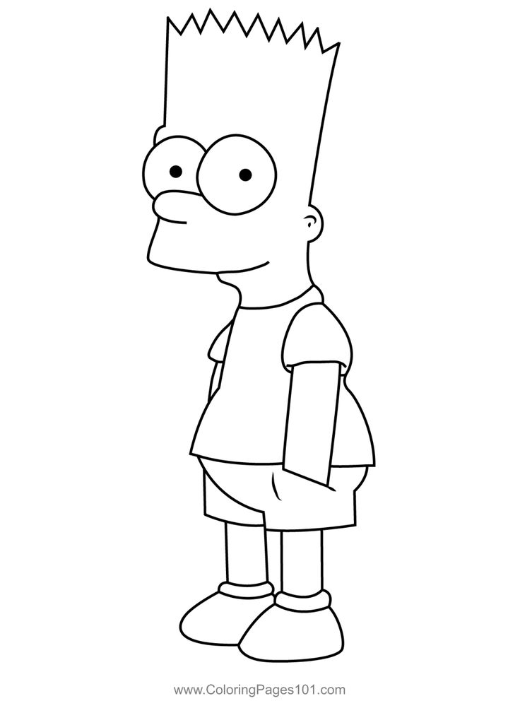 Cute bart simpson coloring page bart simpson drawing bart simpson art bart simpson pictures