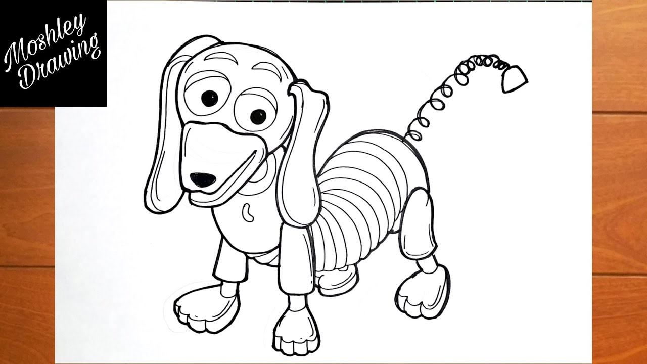 How to draw slinky dog fro toy story