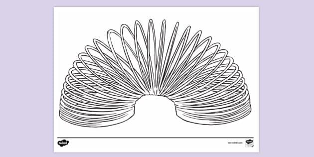 Elastic slinky colouring sheet colouring sheets