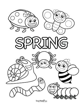 Spring coloring pages â printable coloring pages