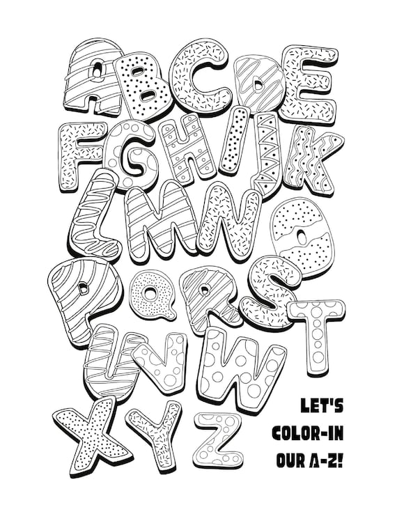 Coloring pages pdf abcs and sprinkles pdf alphabet