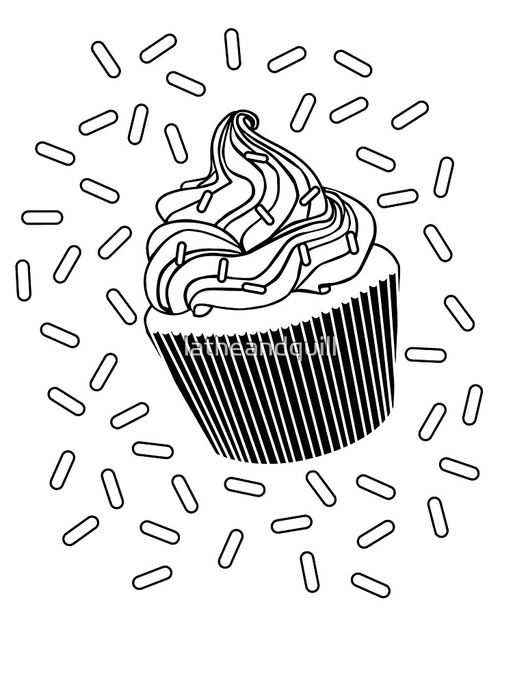 Coloring book cupcake and sprinkles kids t