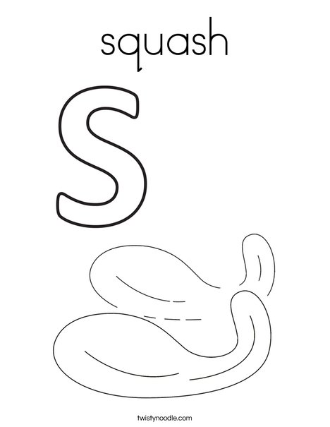 Squash coloring page
