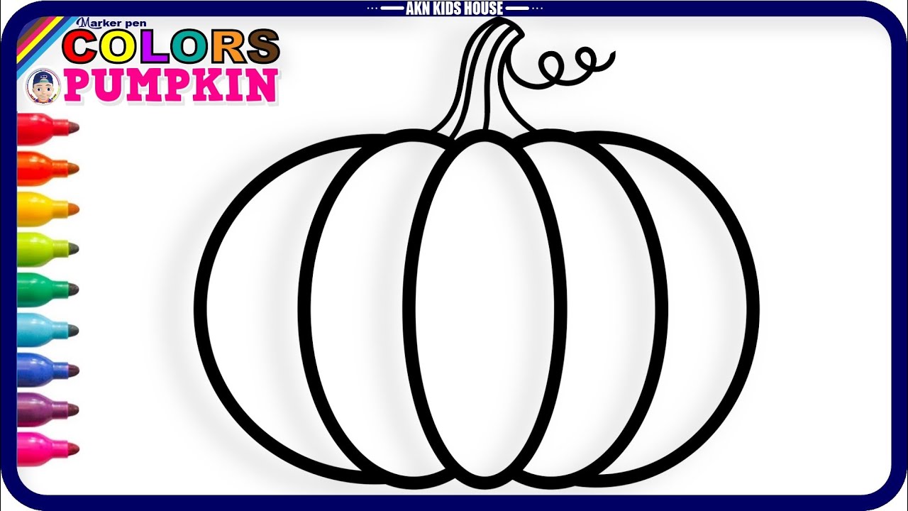Vegetables pumpkin coloring pages surprise animals coloring akn kids house