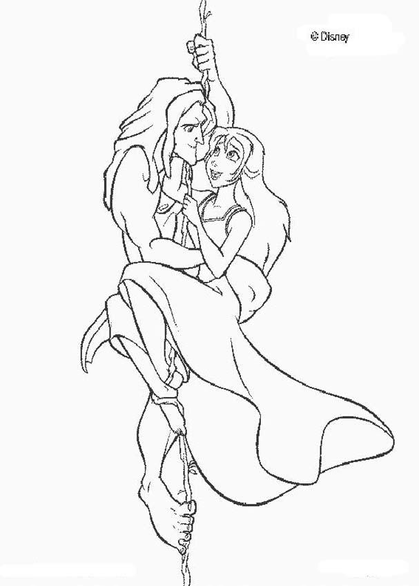 Tarzan and jane coloring pages