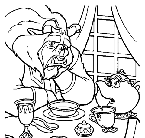 The beast coloring page free printable coloring pages