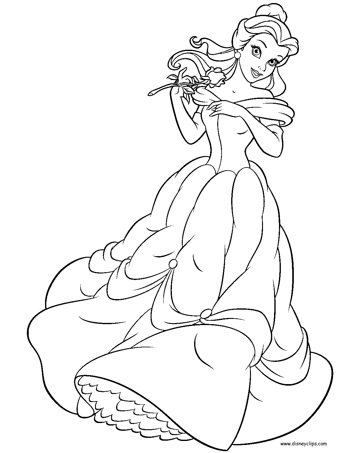 Beauty and the beast coloring pages