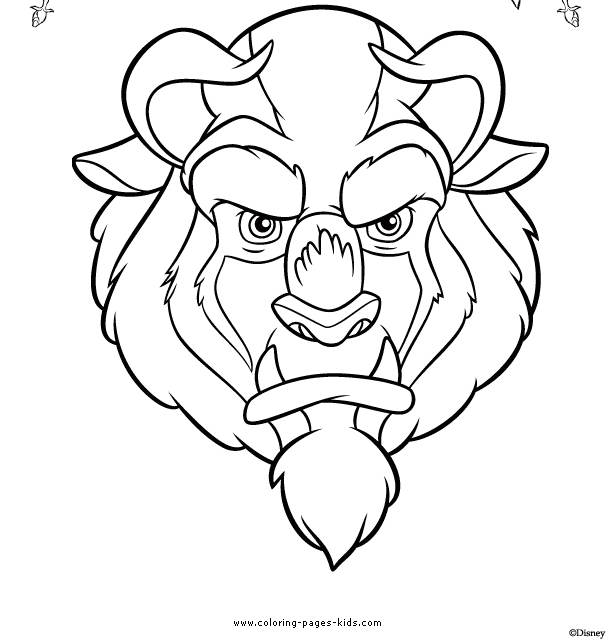 Beauty and the beast coloring pages