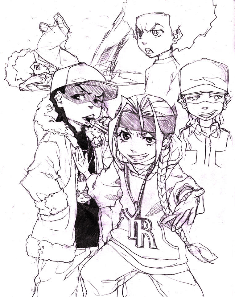 Boondocks sketches by joodlez on