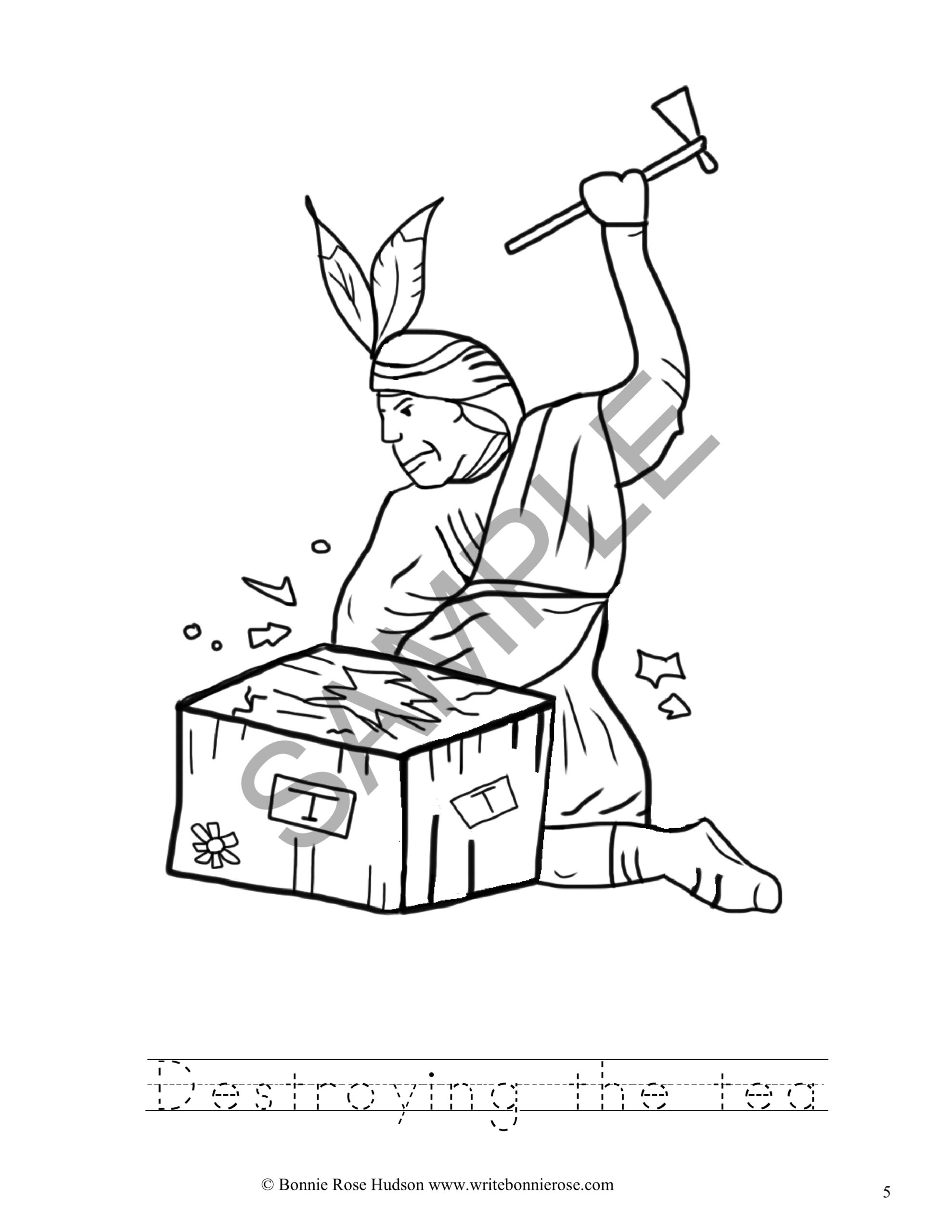 Boston tea party coloring book