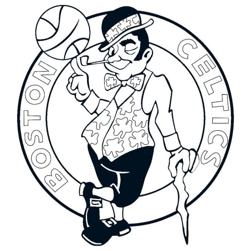 Boston celtics logo coloring page
