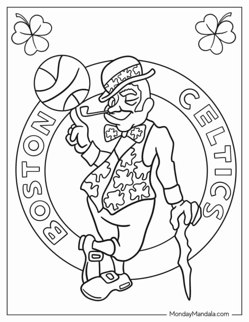 Nba basketball coloring pages free pdf printables
