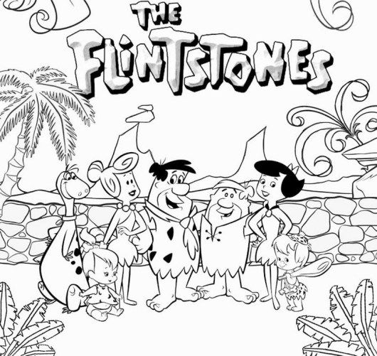The flintstones cartoon coloring page coloring book pages coloring pages printable coloring pages