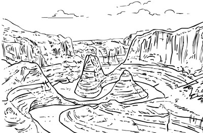 Grand canyon coloring page