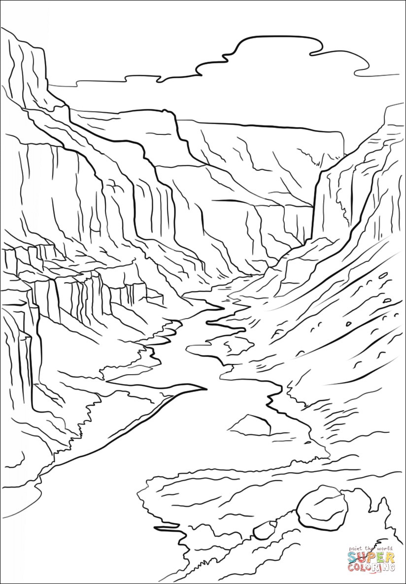 Grand canyon coloring page free printable coloring pages