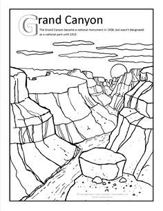 Grand canyon coloring page at gilaben grand canyon grand canyon activities coloring pages