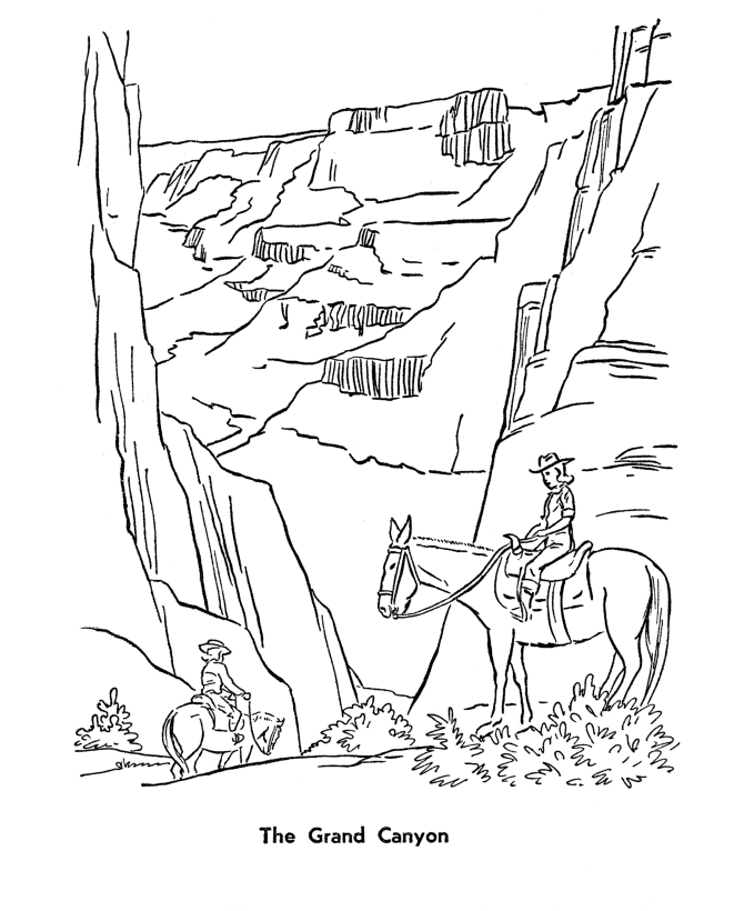 The grand canyon coloring sheets