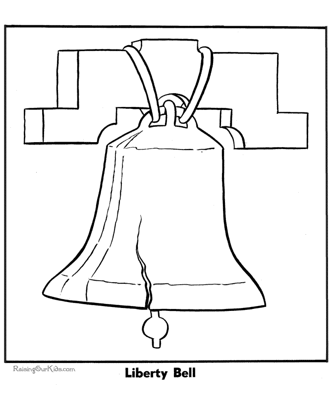 Liberty bell coloring page patriotic symbol