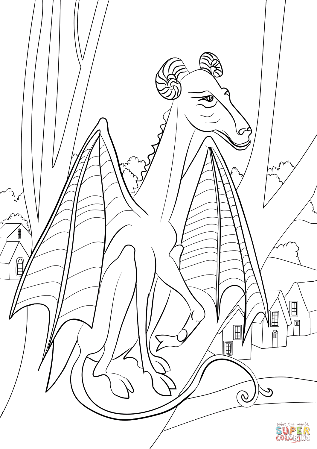 Jersey devil coloring page free printable coloring pages