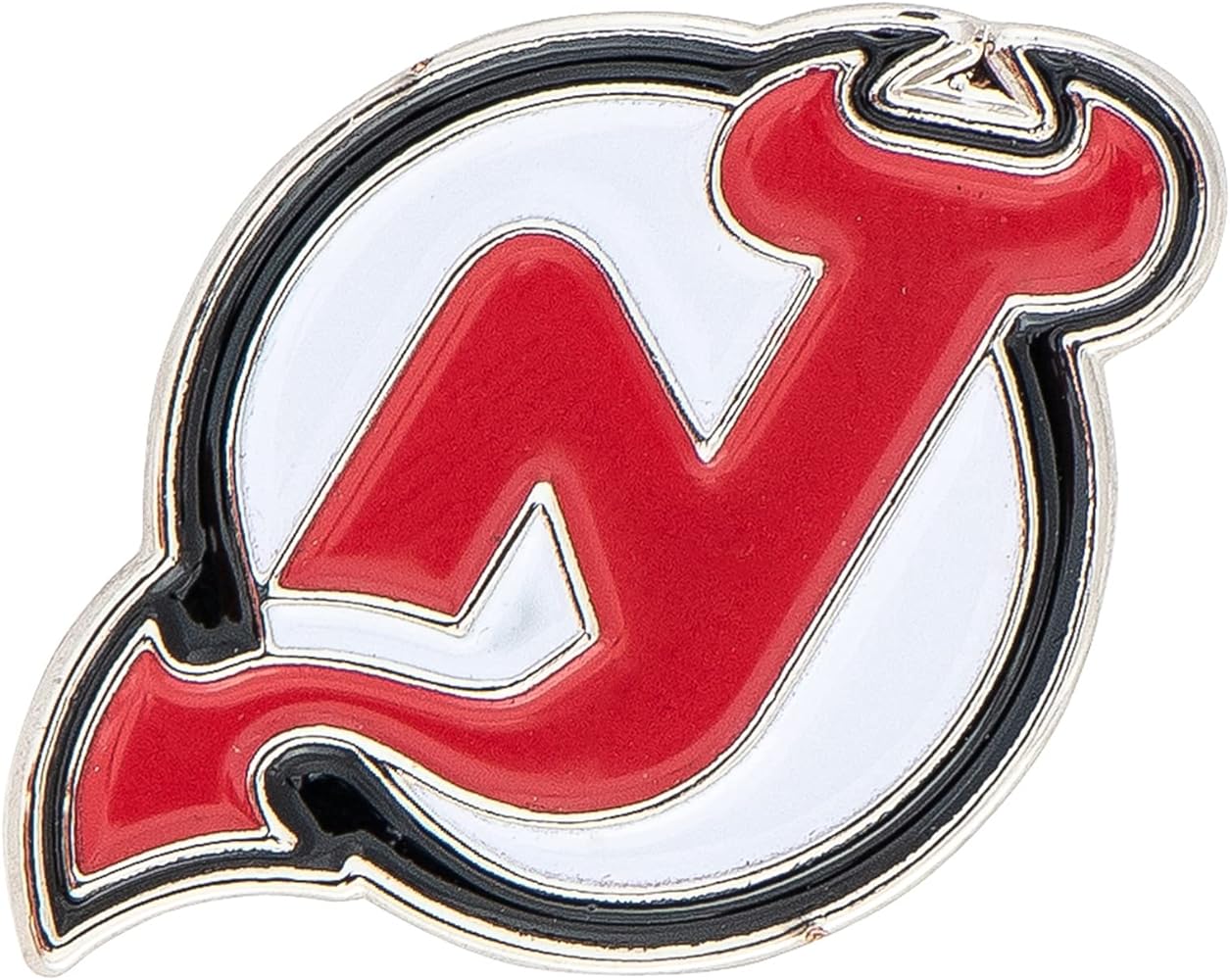 New jersey devils lapel pin nj nhl team logo enamel made of metal lapel pin clothing shoes jewelry