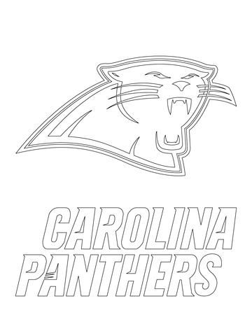 Carolina panthers logo coloring page free printable coloring pages
